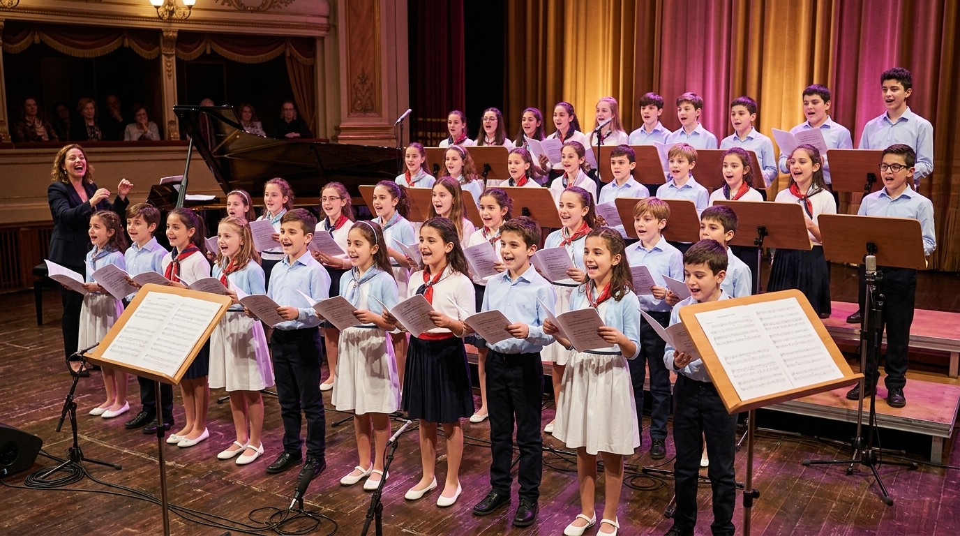 Coro di voci bianche LucinCanto: bambini che cantano in concerto a Rovigo